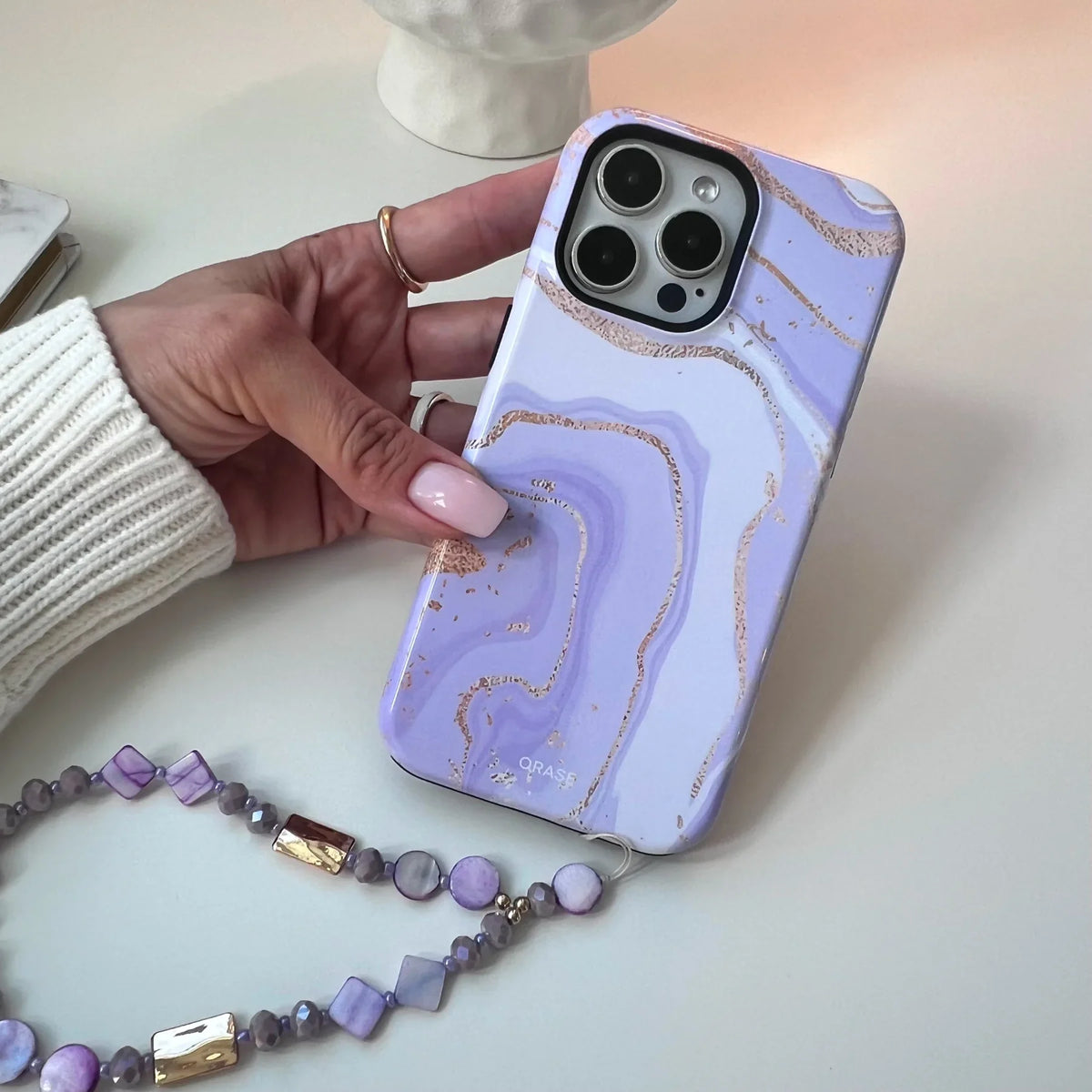 Purple Gold Marble iPhone Case - iPhone 14 Plus