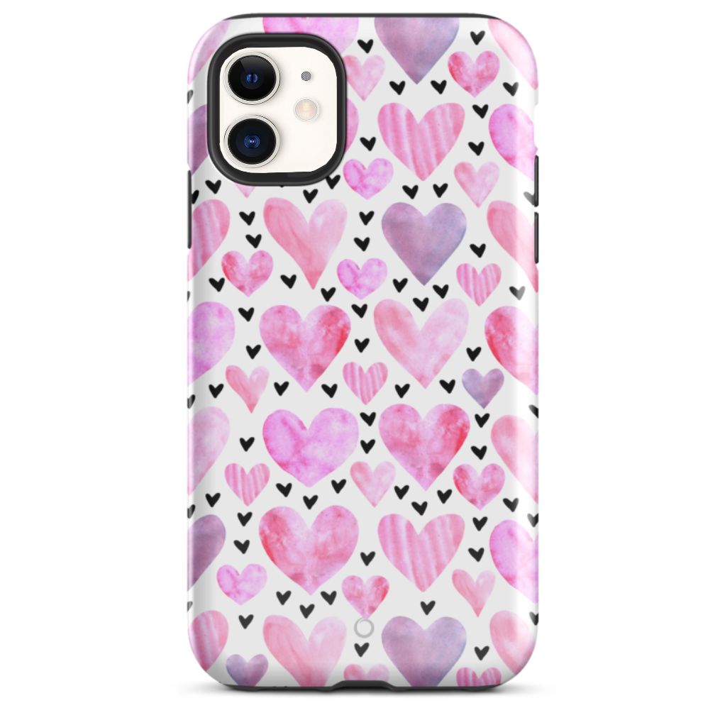 Blushing Hearts iPhone Case - iPhone 11