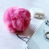 Faux Fur Ball Charm - Pink