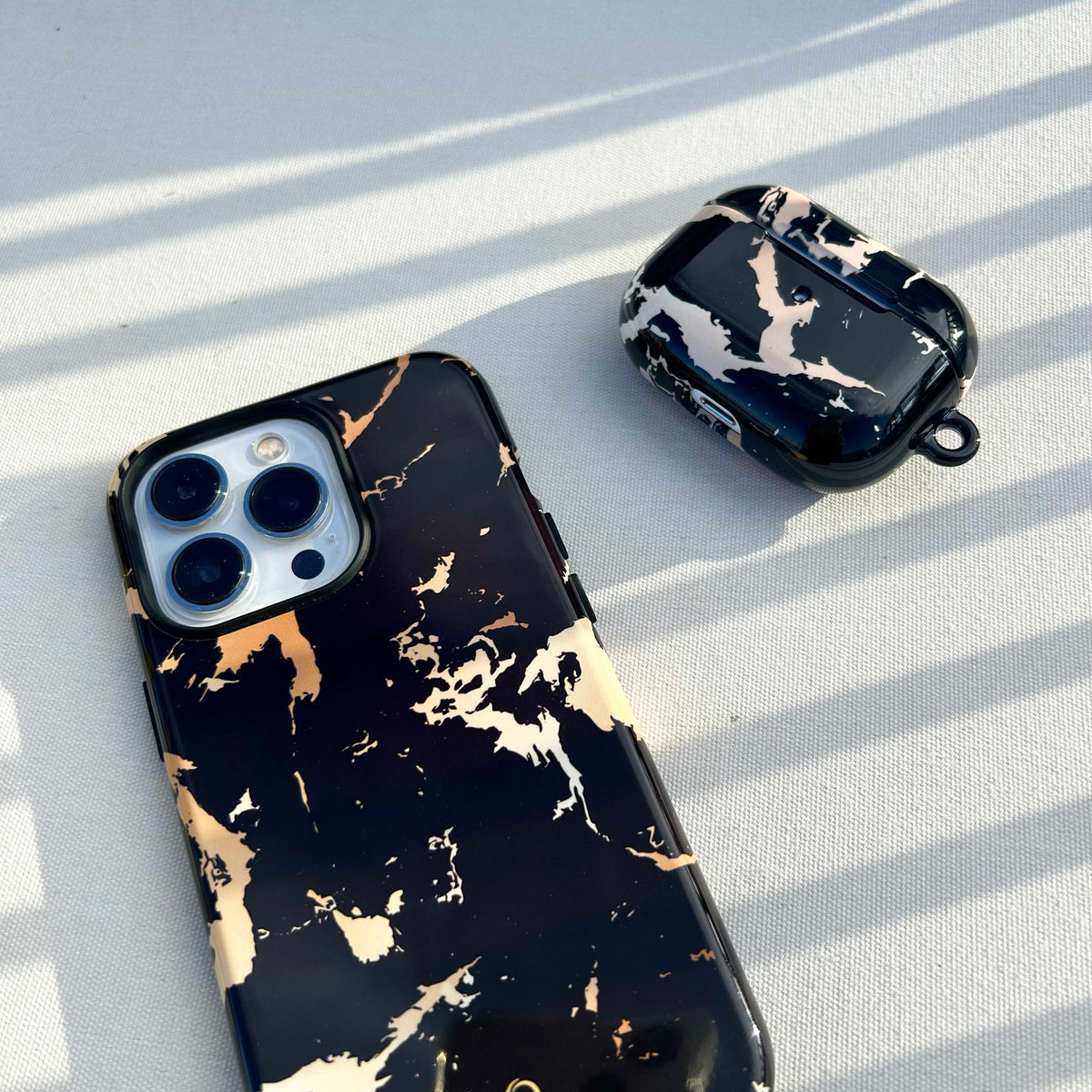 Black Marble AirPods Case