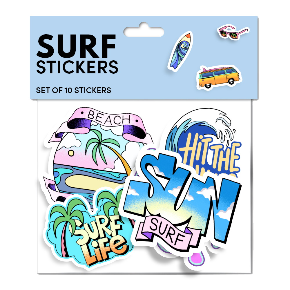 Ultra Clear Case & Surf Stickers (10 pack) iPhone 15 Pro