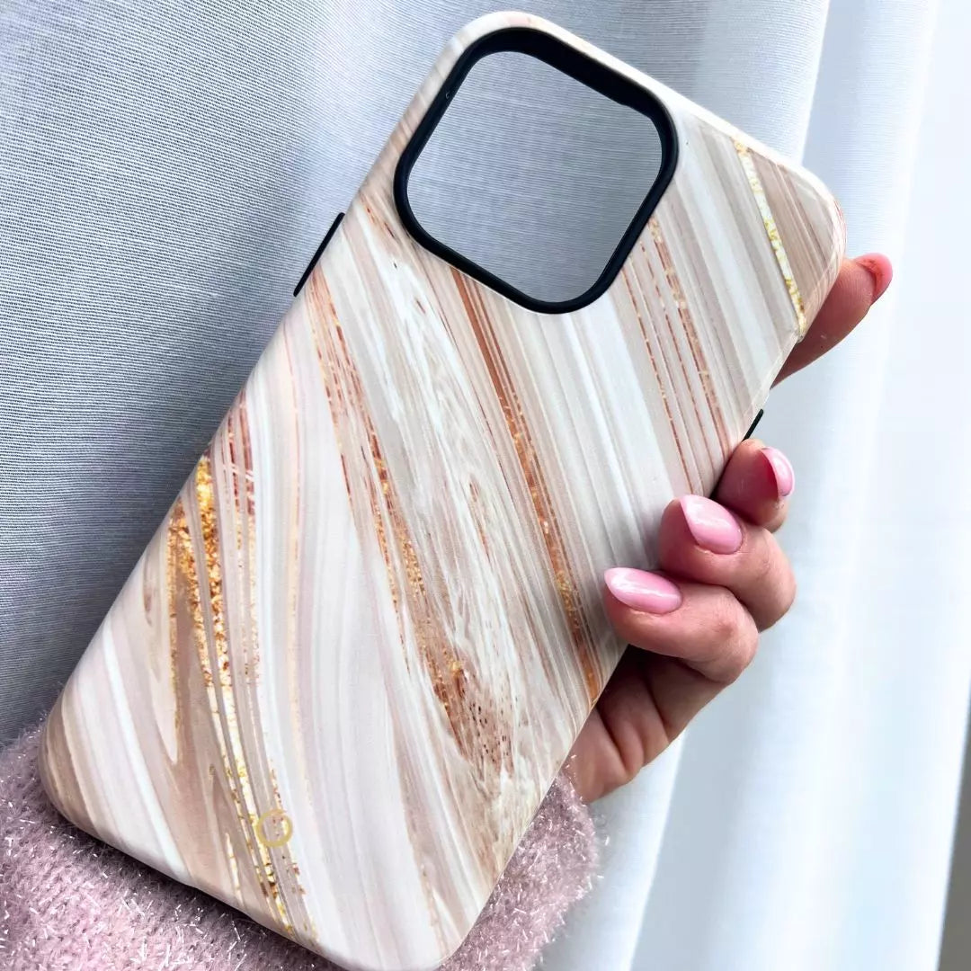 Golden Marble iPhone Case