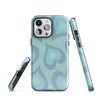 Navy Heartwave iPhone Case - Select a Device