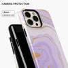 Purple Gold Marble iPhone Case