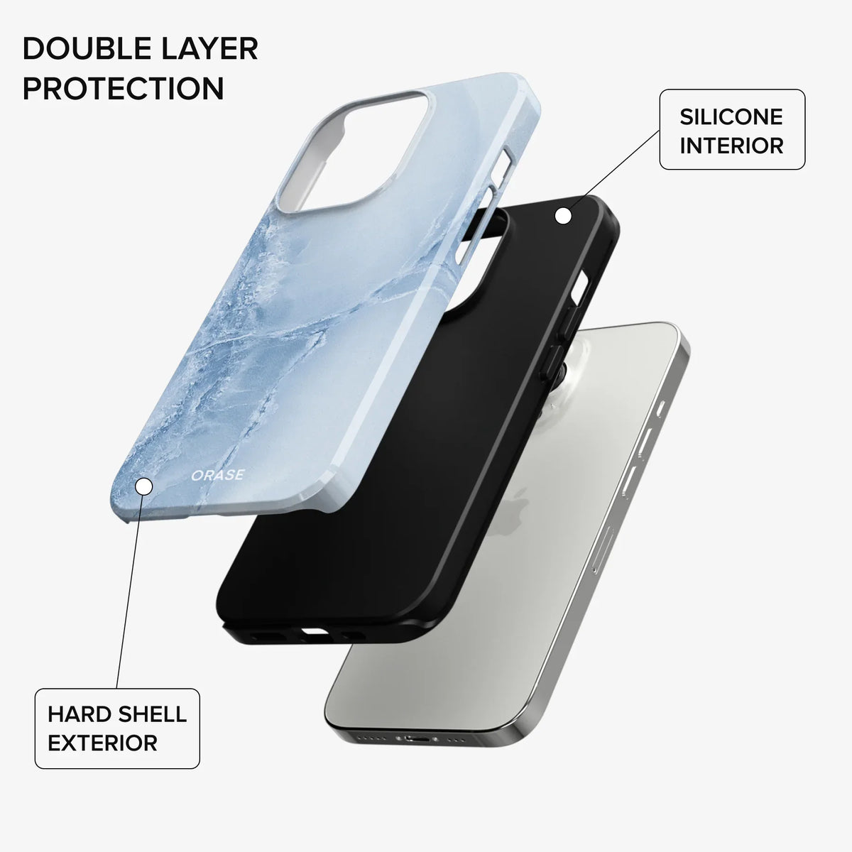 Arctic Marble iPhone Case - iPhone 15 Pro