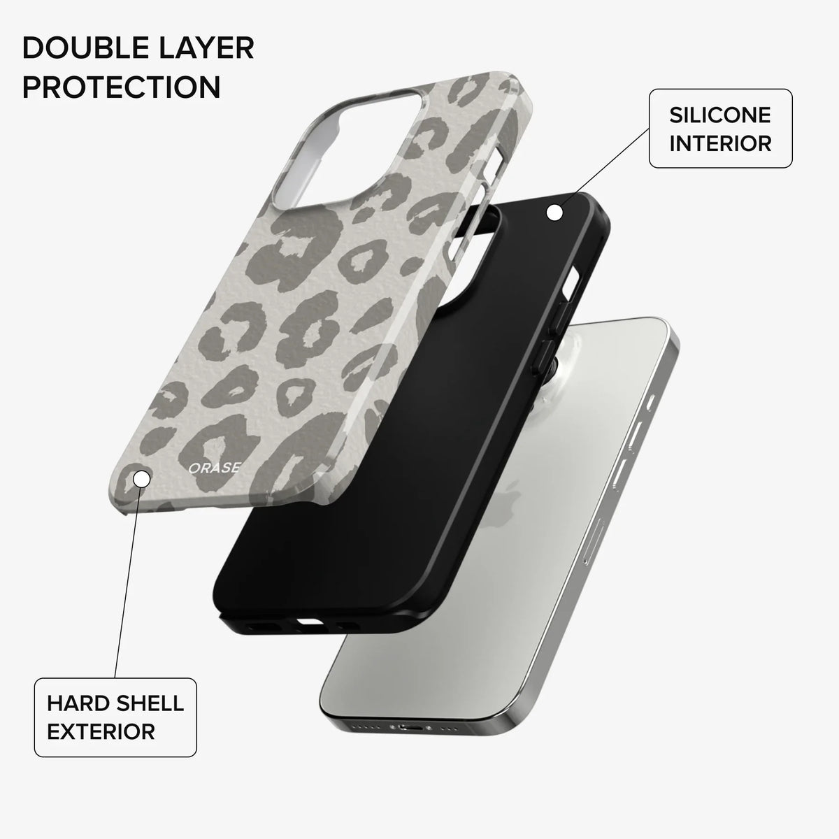 Grey Leopard iPhone Case - iPhone 12 Pro