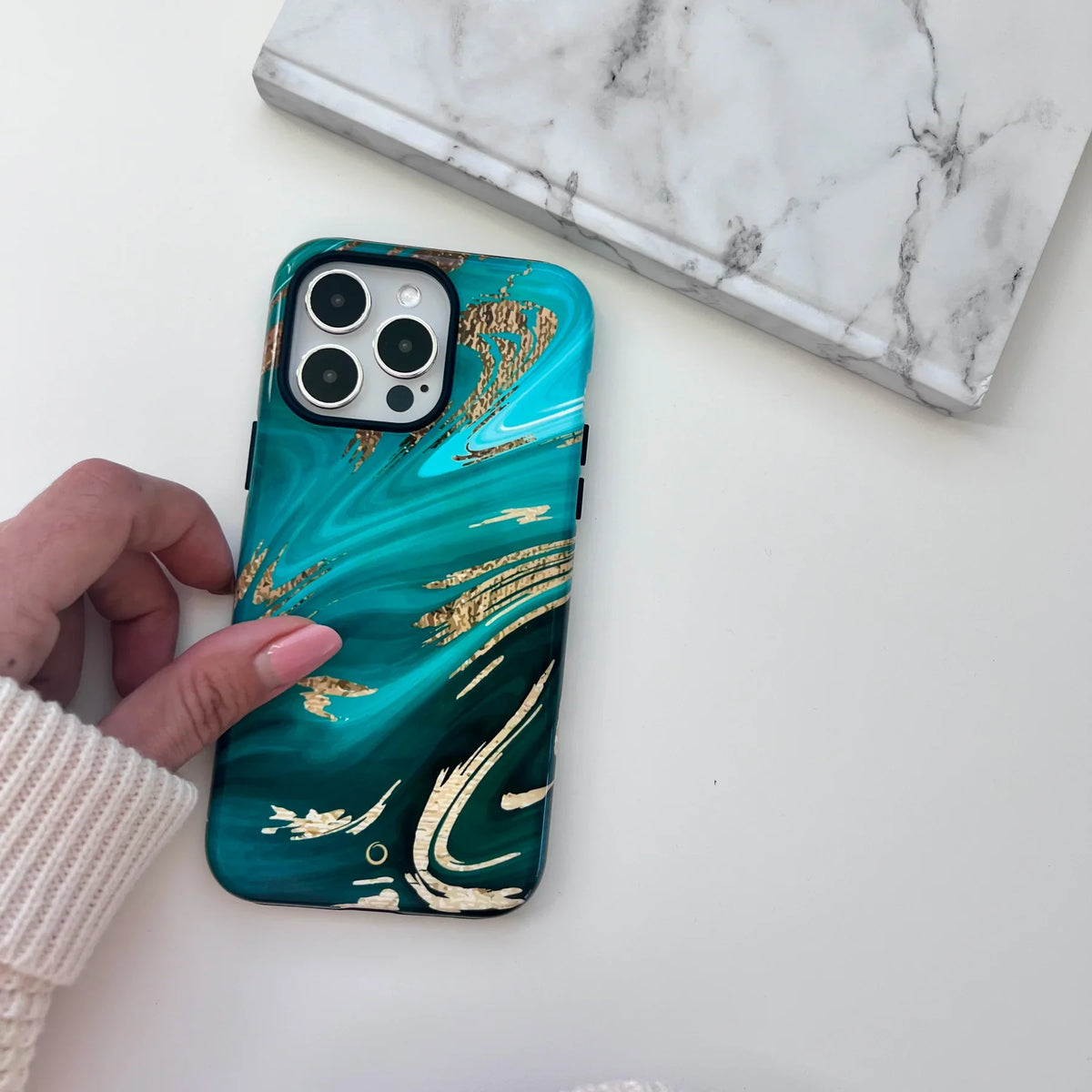 Forest Green Marble iPhone Case - iPhone 11 Pro