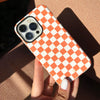Peach Checkerboard iPhone Case - iPhone 14 Pro 