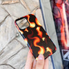Groovy Orange Flame iPhone Case