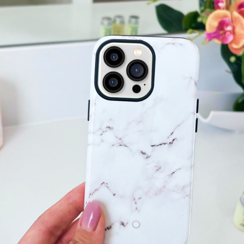 White Marble iPhone 14 Pro Case
