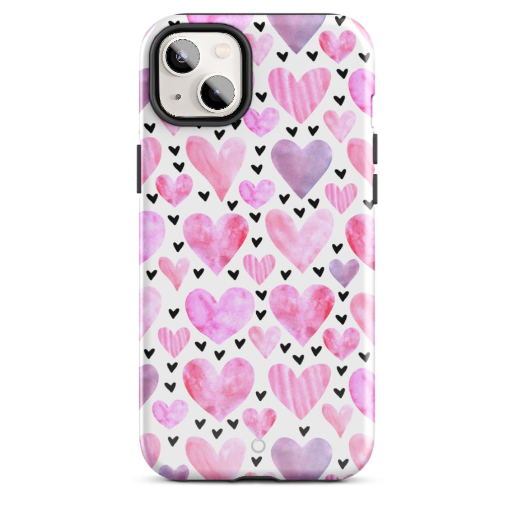 Blushing Hearts iPhone Case - iPhone 13 Mini