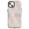 Hexagon Rose Marble iPhone Case - iPhone 14 Plus