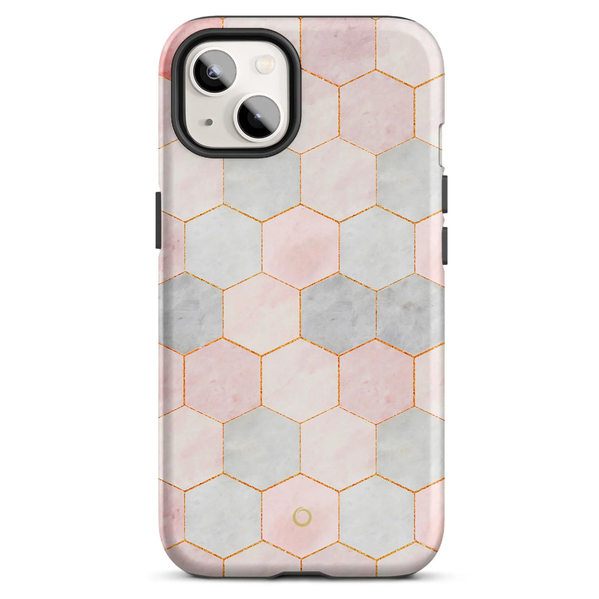 Hexagon Rose Marble iPhone Case - iPhone 15 Plus