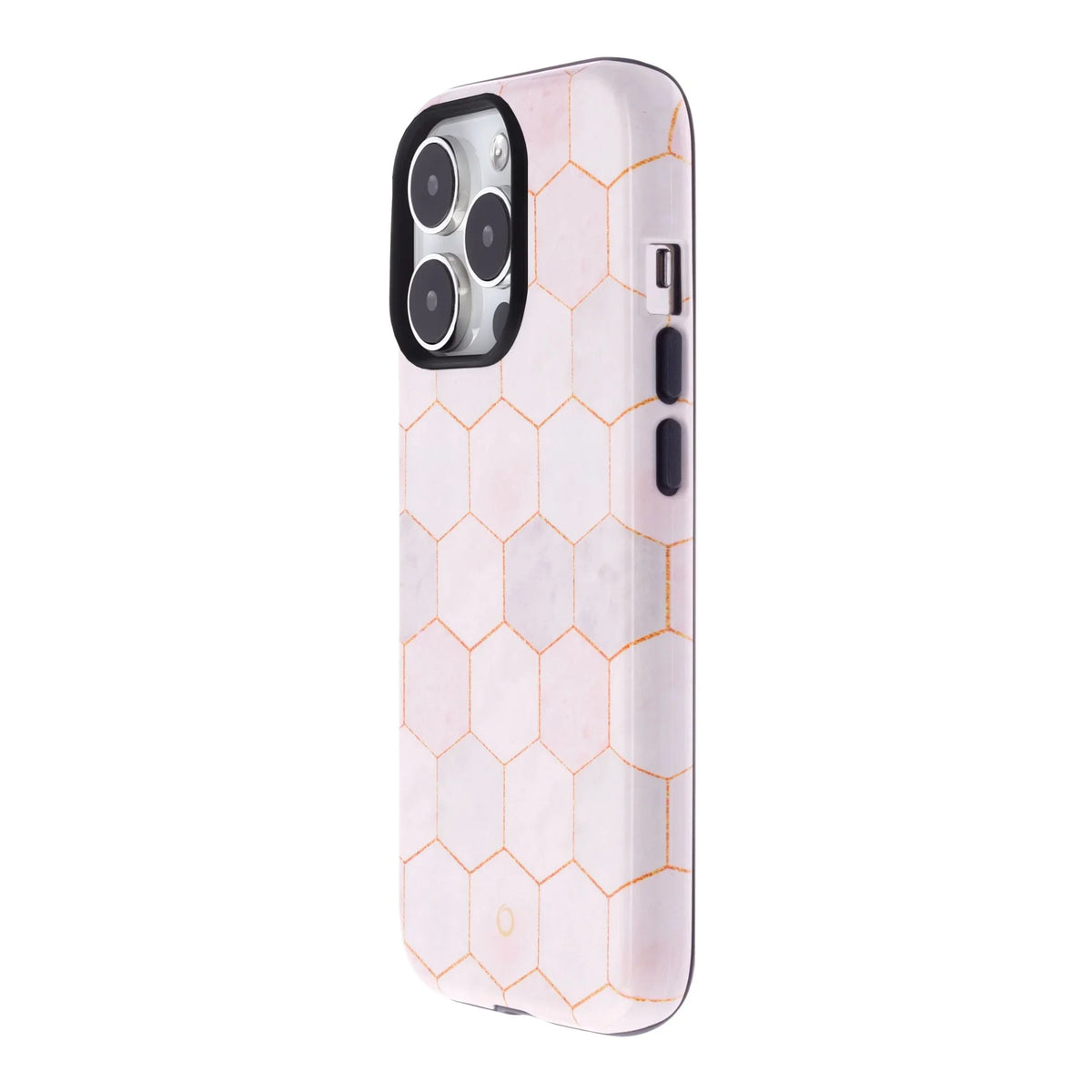 Hexagon Rose Marble iPhone Case - iPhone 15 Pro