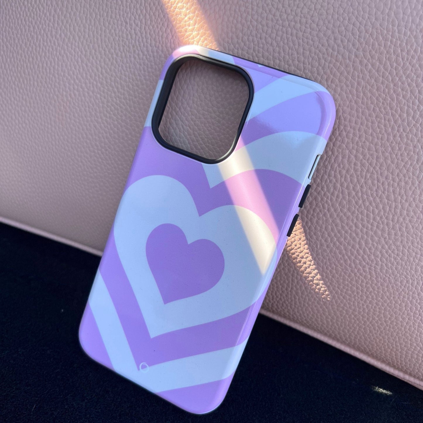 Purple Heartbeat iPhone 15 Pro Max Case