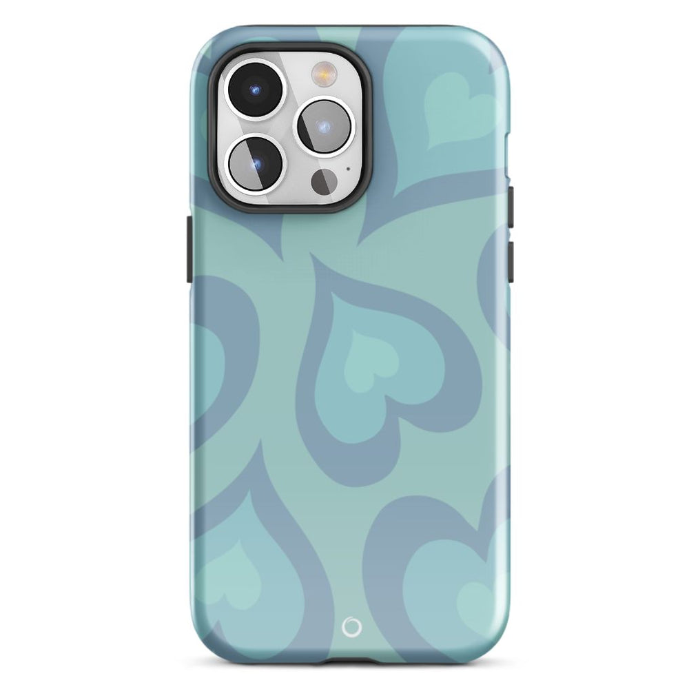 Navy Heartwave iPhone 15 Pro Max Case