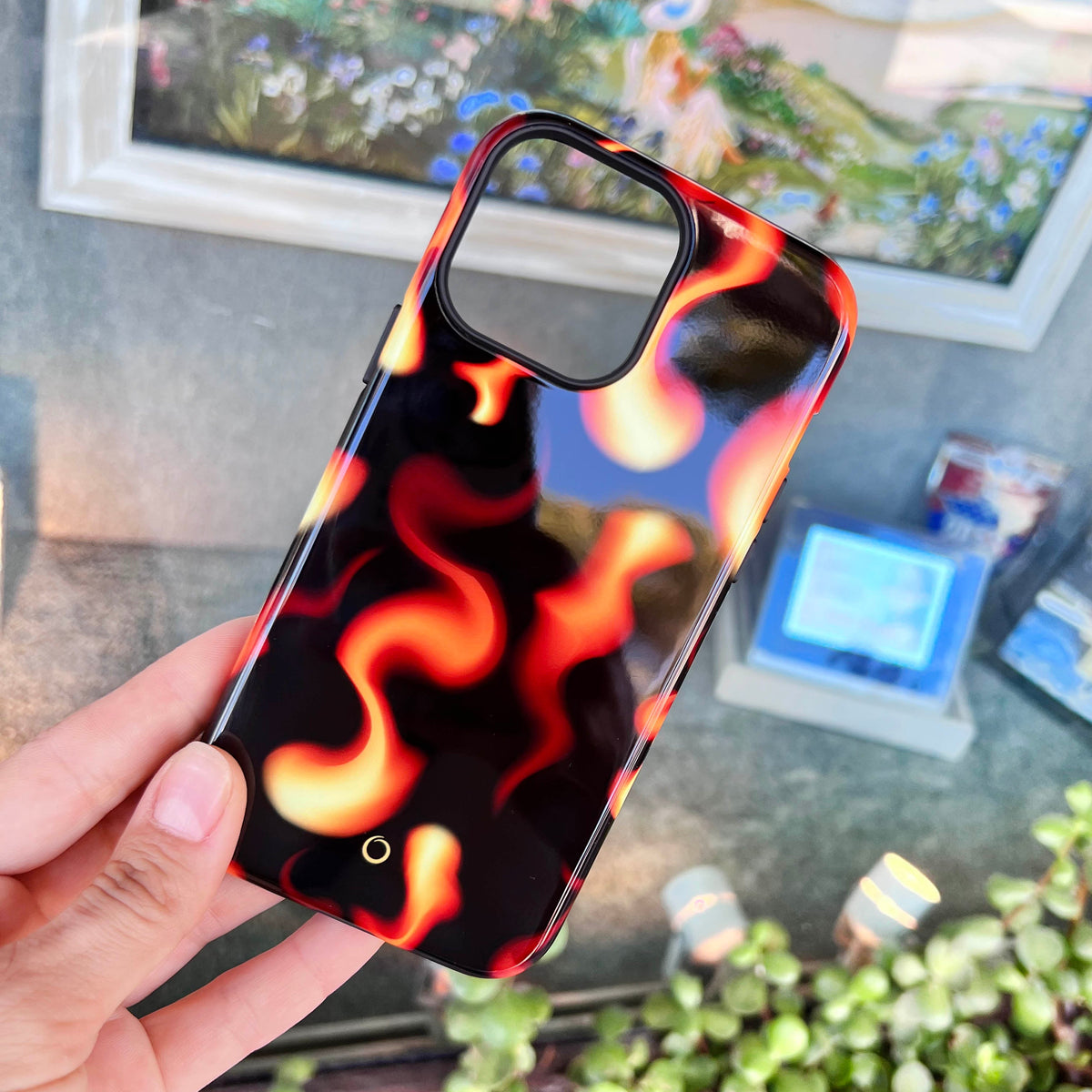 Groovy Orange Flame iPhone Case - iPhone 15 Plus
