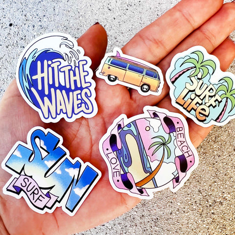 Surf Phone Stickers (10 Pack)