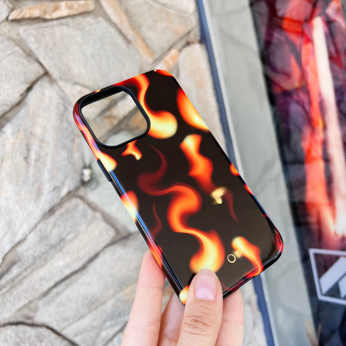 Groovy Orange Flame iPhone Case - iPhone 15 Pro Max