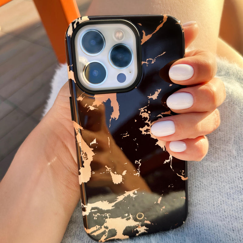 Black Marble iPhone 13 Pro Max Case