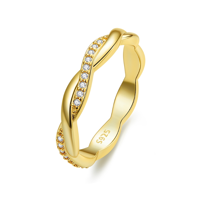 Wavy Golden Ring Size 7