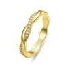 Wavy Golden Ring Size 7