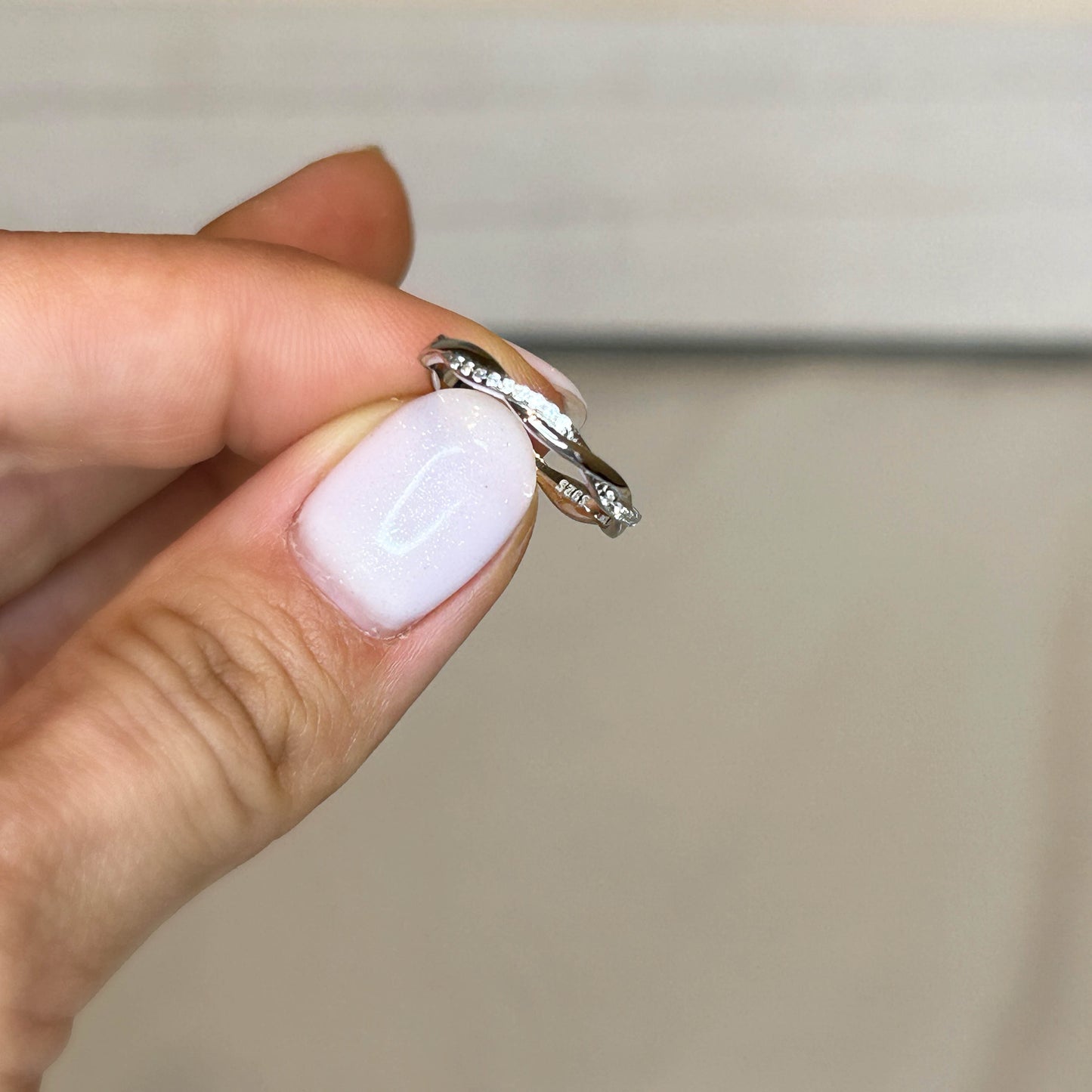 Wavy Silver Ring Size 6