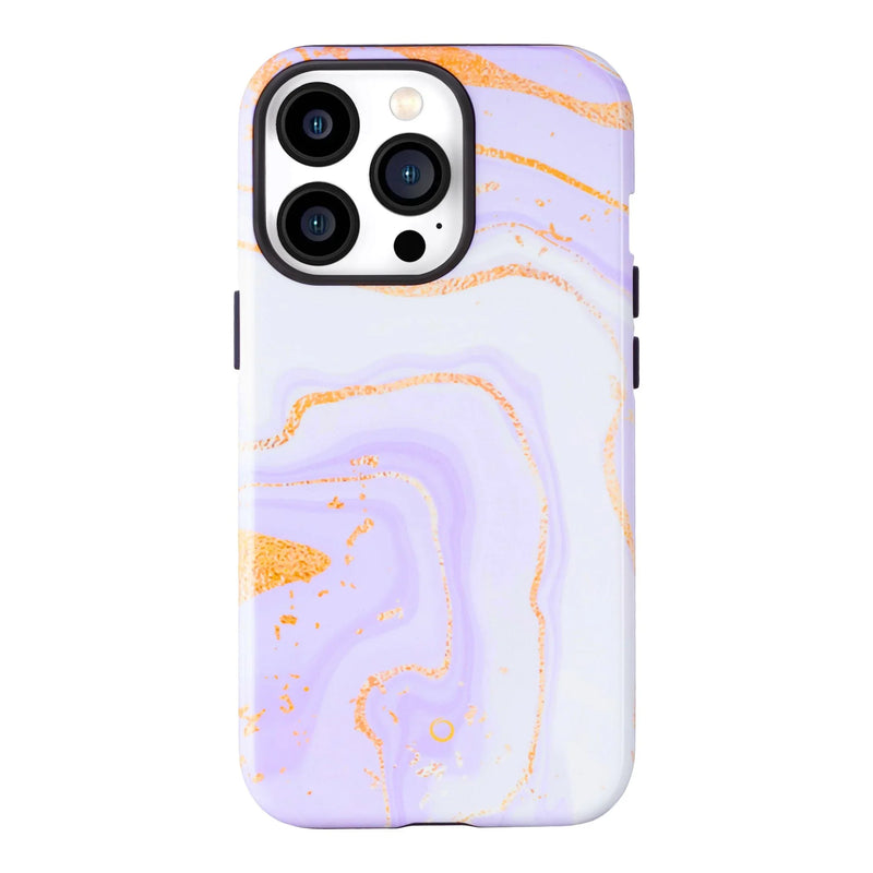 Purple Gold Marble iPhone 15 Pro Max Case