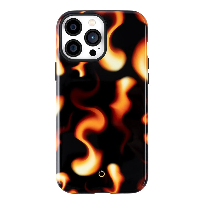 Groovy Orange Flame iPhone 15 Pro Max Case